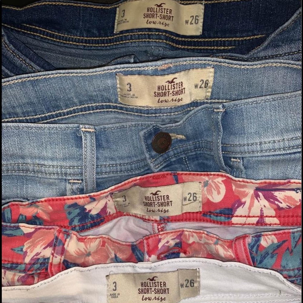 Hollister size 3 short shorts (bundle of 4)